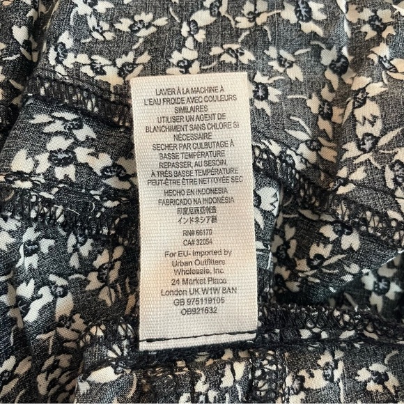 Free People Black Combo Floral One Fine Day Mini Dress 2072 - Picture 7 of 8